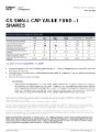 GS Small Cap Value Fund Commentary 3-31-22